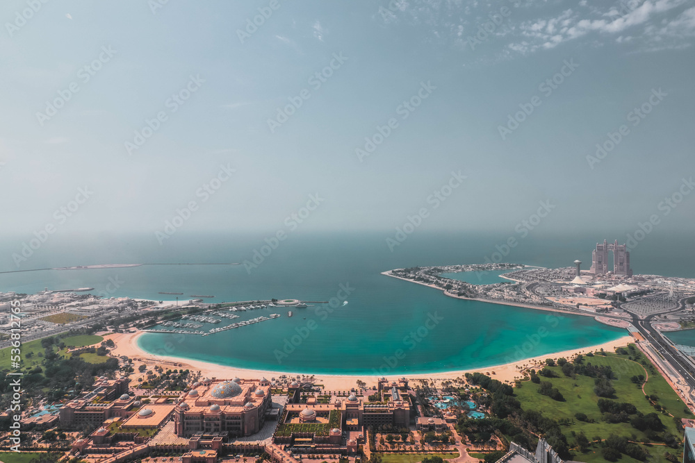 Panoramic view Palm Jumeira of Dubai