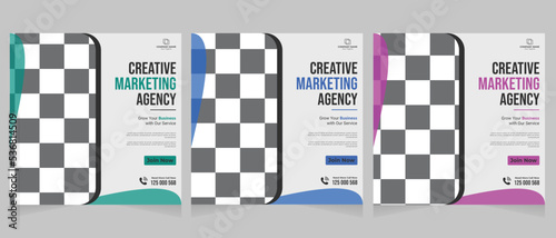 Digital business and marketing social media post banner template