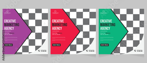 Digital business and marketing social media post banner template