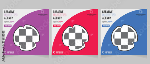 Digital business and marketing social media post banner template