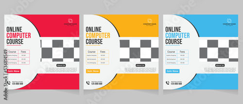 Digital business and marketing social media post banner template