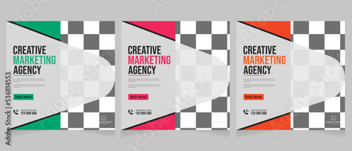Digital business and marketing social media post banner template