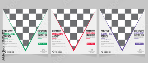 Digital business and marketing social media post banner template