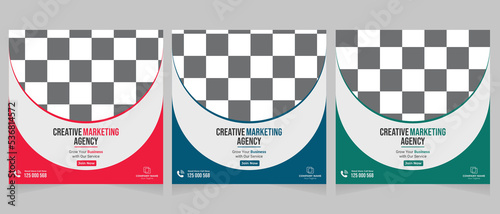 Digital business and marketing social media post banner template