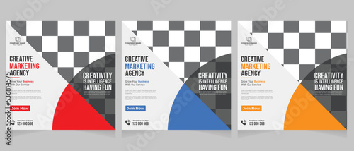 Digital business and marketing social media post banner template
