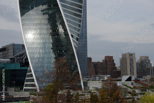 Moscow city panoramic view from the embankment  detail 