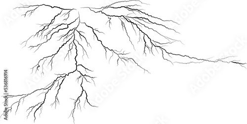 Lightning within the clouds Strokes of cloud to ground lightning strike, Lightning between clouds and ground sketch drawing, contour lines drawn