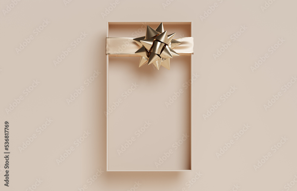 3D background gift, open box display for cosmetic product presentation ...
