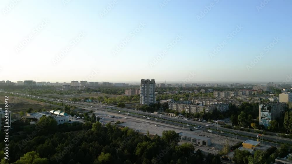 Aerial view of Bishkek city Kyrgyzstan Aerial view of Bishkek city Kyrgyzstan