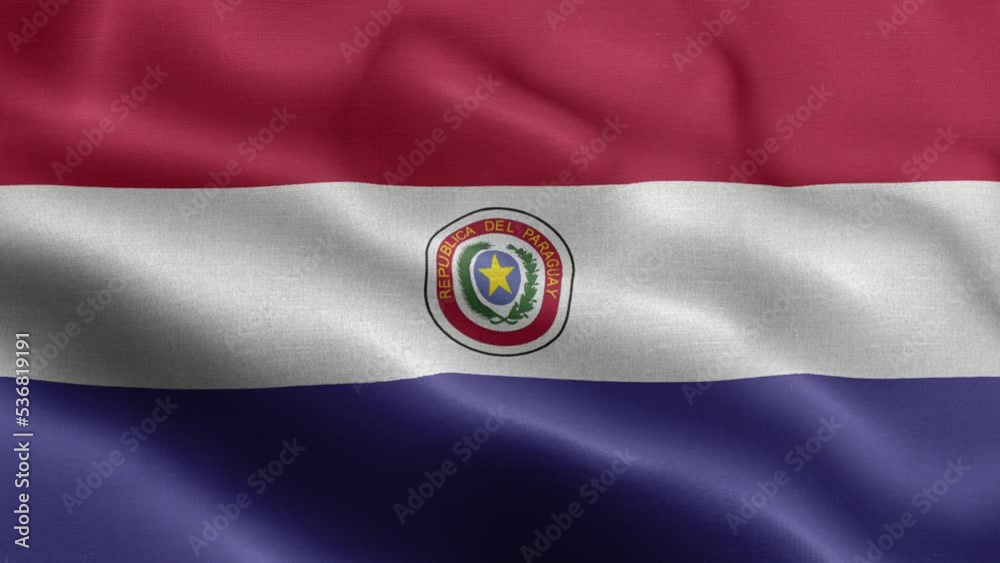 Flag Of Paraguay - Paraguay Flag High Detail - National flag Paraguay wave Pattern loopable Elements - Fabric texture and endless loop - Seamless loop - Highly Detailed Flag - The flag of fluttering Flag Of Paraguay - Paraguay Flag High Detail - National flag Paraguay wave Pattern loopable Elements - Fabric texture and endless loop - Seamless loop - Highly Detailed Flag - The flag of fluttering