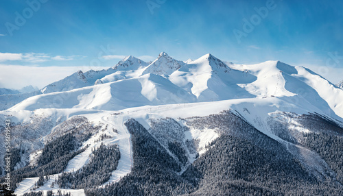 Panoramic view of the ski resort