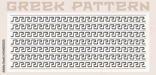 Vector Greek pattern background. ancient ornament isolated