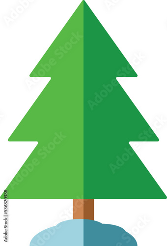 New year, Christmas, holiday concept. Vector flat illustration of Christmas tree for web sites, apps, adverts, books, shops, stores