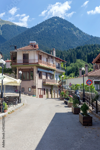View of the traditional Big Village of Evrytania (Greece) on a sunny summer day © TETYANA