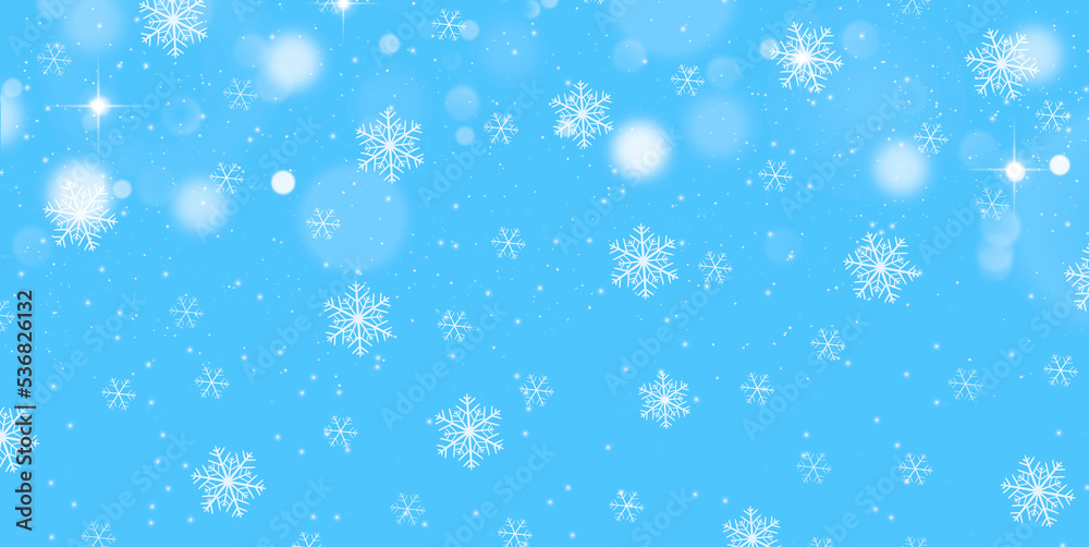 Light blue Christmas background with snowflakes. Image with copy space Light blue Christmas background with snowflakes. Image with copy space