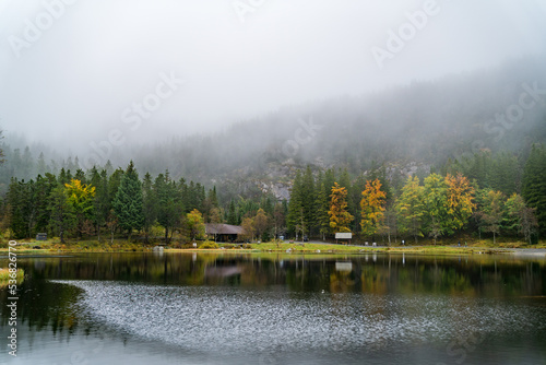 Reflective lake in Bergen