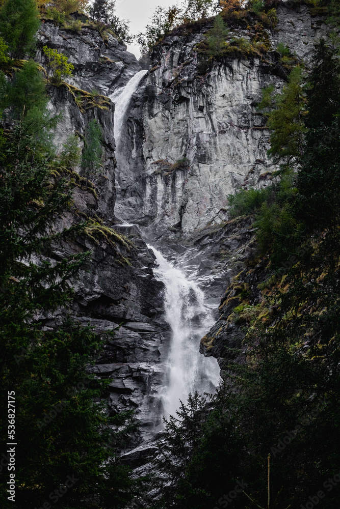 waterfall in the mountains waterfall in the mountains