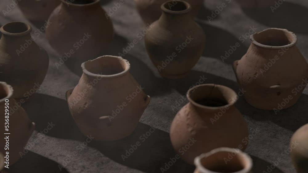 clay pot on floor with 3d rendered clay pot on floor with 3d rendered