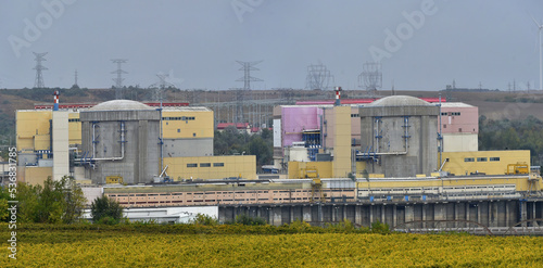 Obraz na płótnie Panorama of Cernavoda nuclear plant in Constanta, Romania.