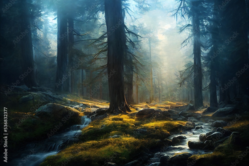 Fantasy forest illustration Fantasy forest illustration