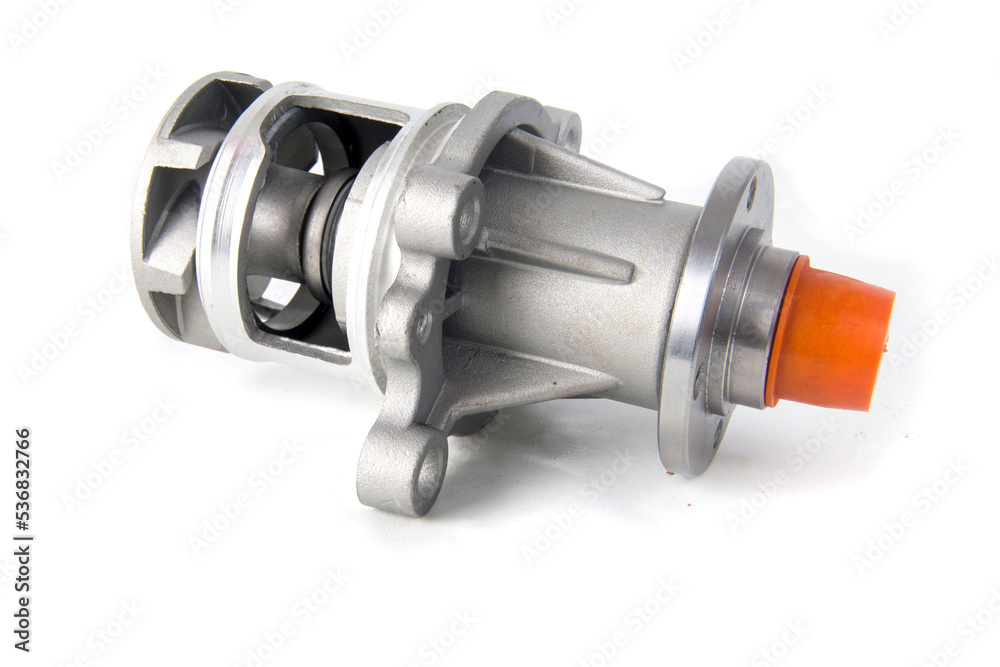 Car water pump isolated on white. automobile spare parts. Car water pump isolated on white. automobile spare parts.