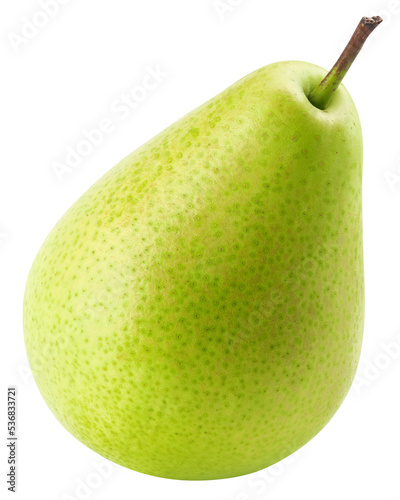 Pear isolated on white background, clipping path, full depth of field