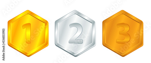 Hexagonal reward symbols