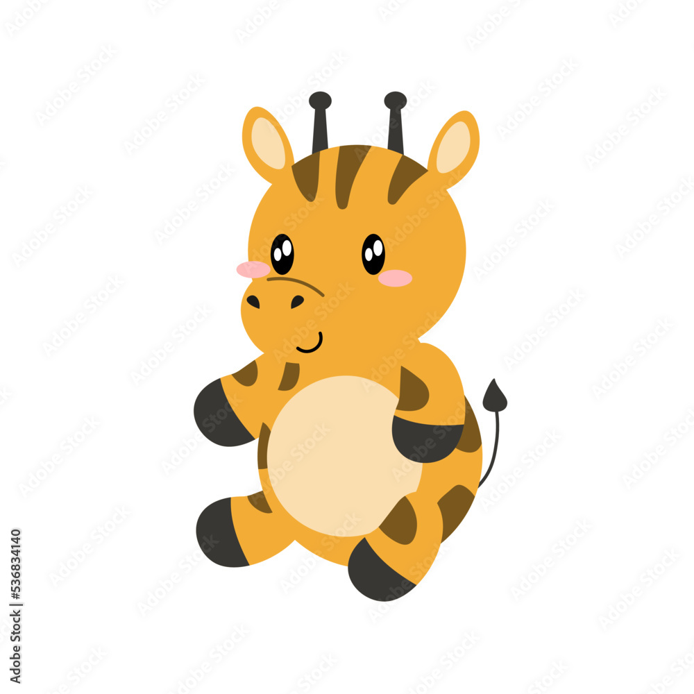 Giraffe vector cartoon illustration. Cute giraffe isolated on white background. Great for icon, symbol, card, children s book EPS Giraffe vector cartoon illustration. Cute giraffe isolated on white background. Great for icon, symbol, card, children s book EPS