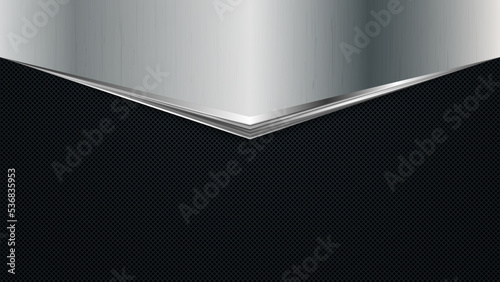 Black and silver metal texture background. Vector illustration