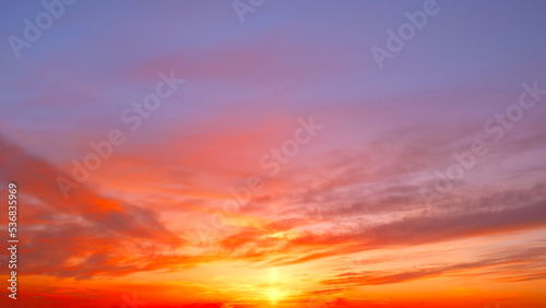 Beautiful red sky sunset as background © Aleksandr Matveev