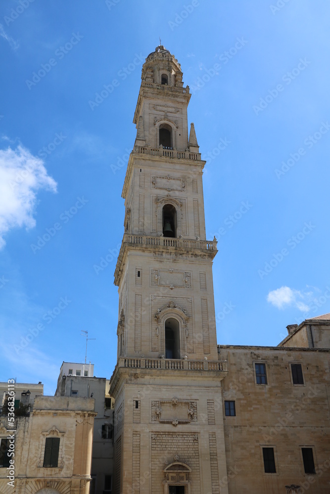Bell tower of Lecce Cathedral , Italy