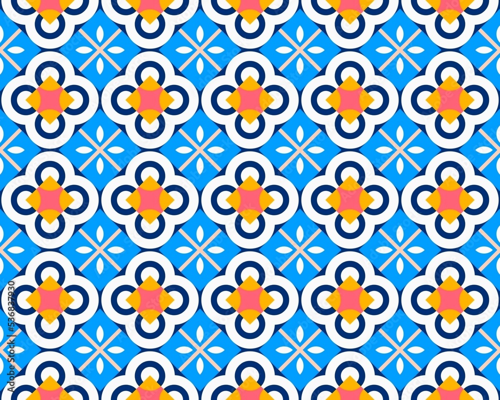 Oriental ethnic geometric seamless Tile pattern made with various traditional elements style design Oriental ethnic geometric seamless Tile pattern made with various traditional elements style design