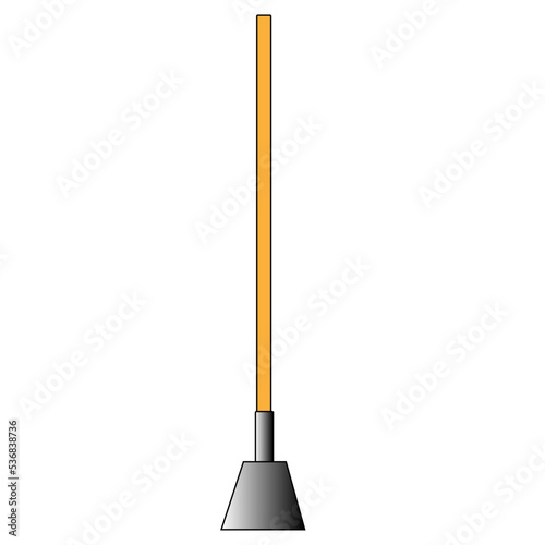 mop isolated on white background garden tools