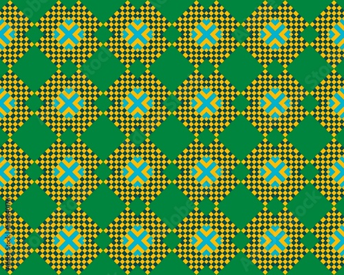 Oriental ethnic geometric seamless Tile pattern made with various traditional elements style design