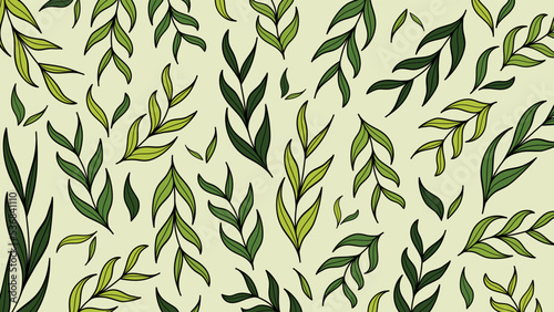 Zielone tło w liście.