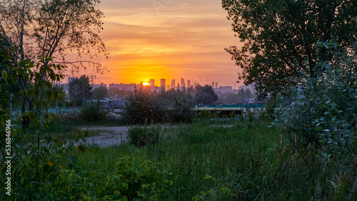 Photography Moscow. August sunset in Pechatniki district
