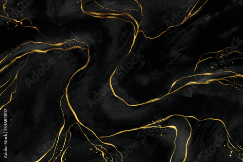 black golden marble background vector design