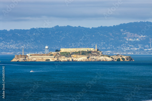 Photography Alcatraz prison in San Francisco bay, California
