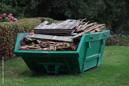 Loaded Garbage Dumpster