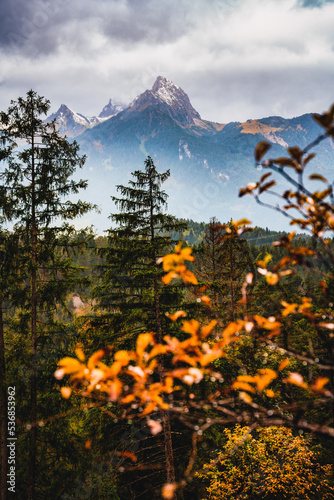 Hahnenkamm, Reutte, Tirol, Landschaft, Berge, Herbst, Kellenspitze, Stuibenfälle photo