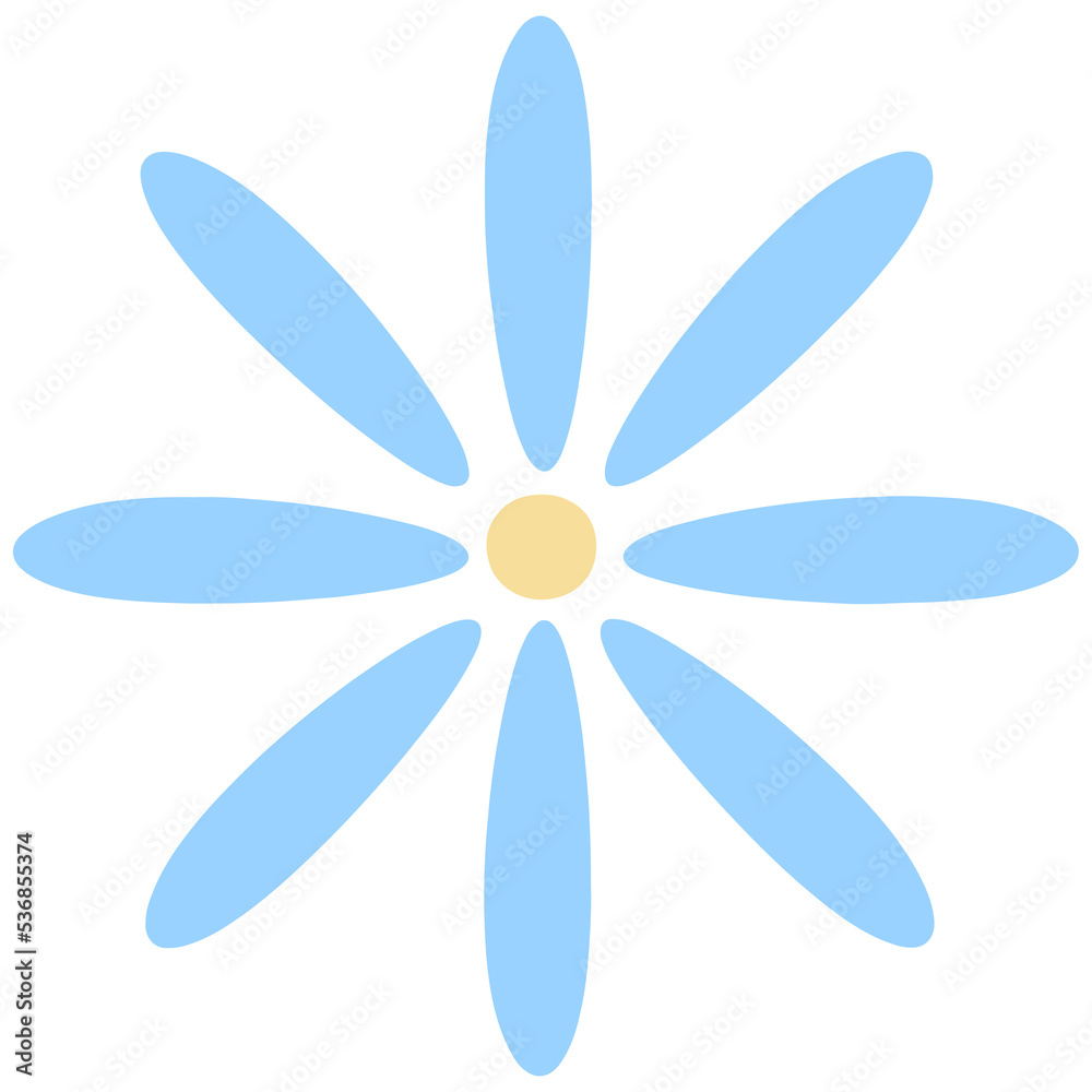 Cute Flower Doodle Element for Decoration