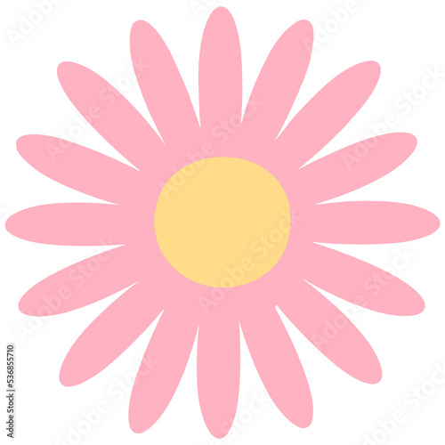 Cute Daisy Flower Doodle Element for Decoration