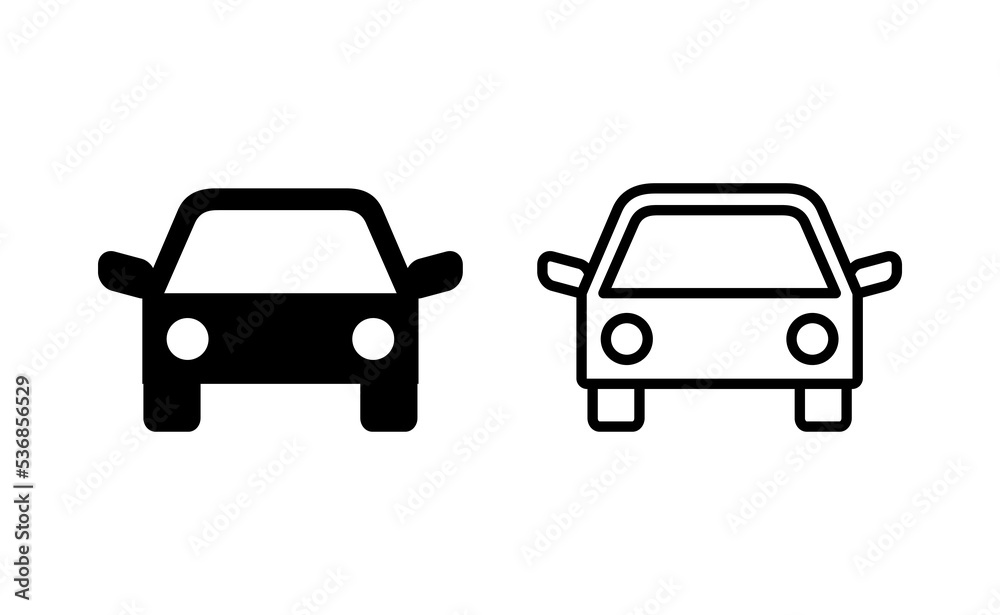 Car icon vector for web and mobile app. car sign and symbol. small sedan