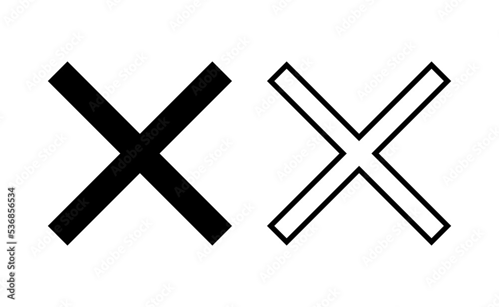 Close icon vector for web and mobile app. Delete sign and symbol. cross sign