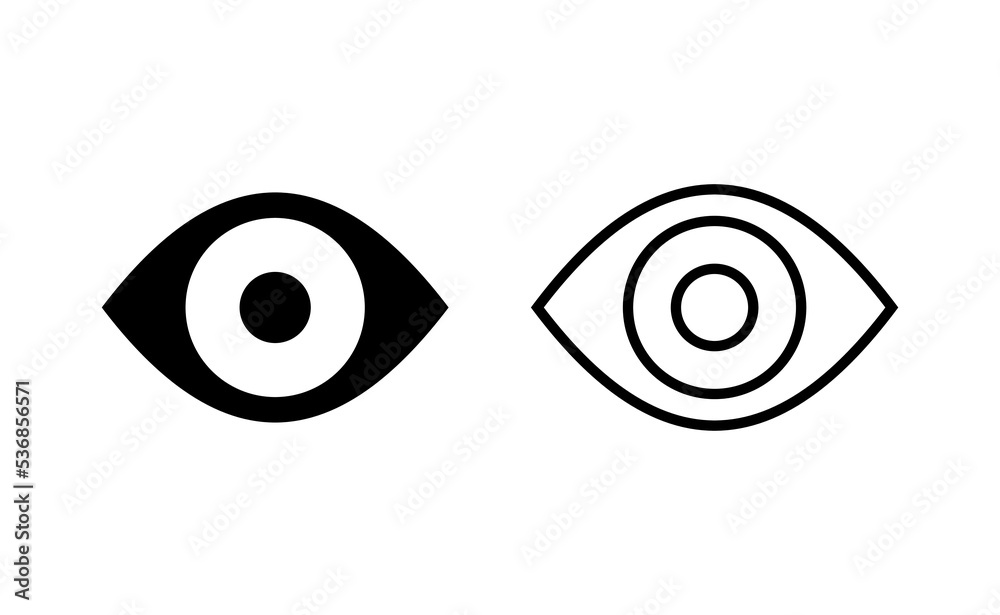 Eye icon vector for web and mobile app. Eye sign and symbol. Look and Vision icon. Eye icon vector for web and mobile app. Eye sign and symbol. Look and Vision icon.