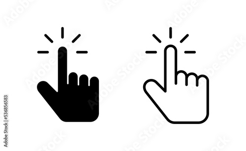 Hand cursor icon vector for web and mobile app. cursor sign and symbol. hand cursor icon clik