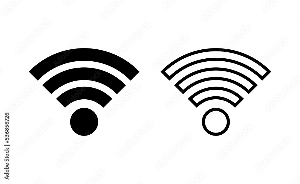 Wifi icon vector for web and mobile app. signal sign and symbol. Wireless icon Wifi icon vector for web and mobile app. signal sign and symbol. Wireless icon