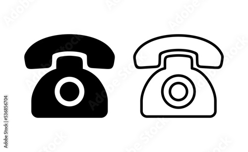 Telephone icon vector for web and mobile app. phone sign and symbol © Lunaraa