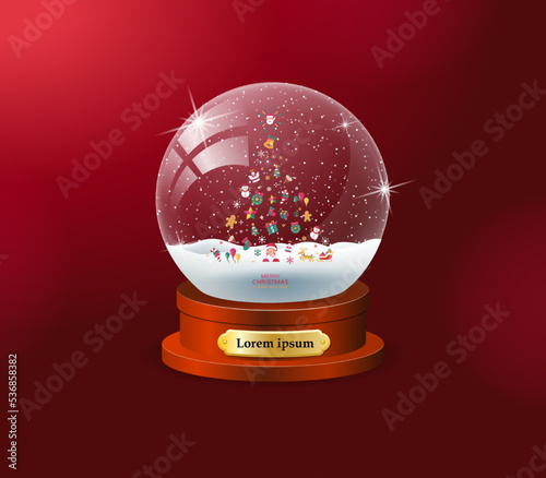 REALISTIC DECORATION CHRISTMAS SNOW BALL