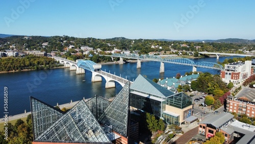 Aerial View of downtown Chattanooga, Tennessee photo